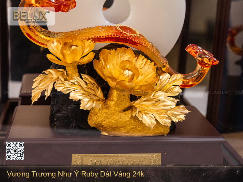 Vương Trượng Như Ý Ruby Dát Vàng 24k